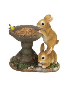 PLAYFUL BUNNIES BIRD FEEDER